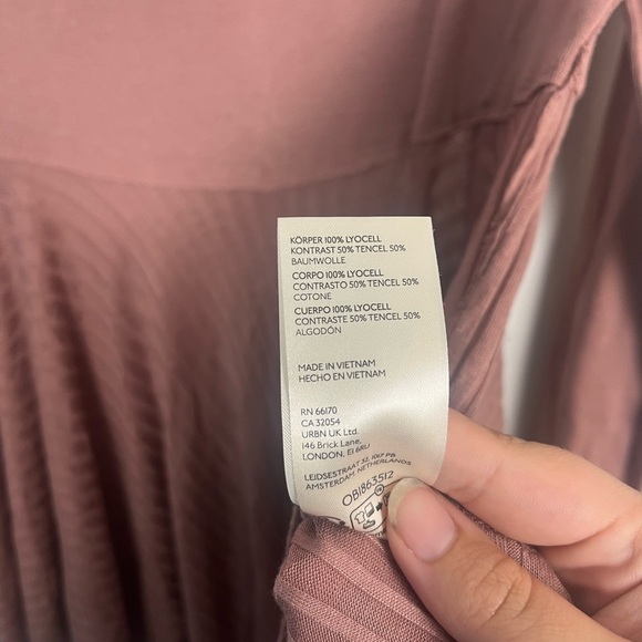 Free People Women's Clover Split-Neck Babydoll Tunic in dusty pink size small - Picture 6 of 7